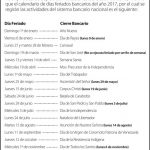 Dias bancarios 2017