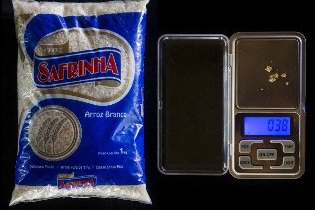 Un kilogramo de arroz: 0,38 gramos.
