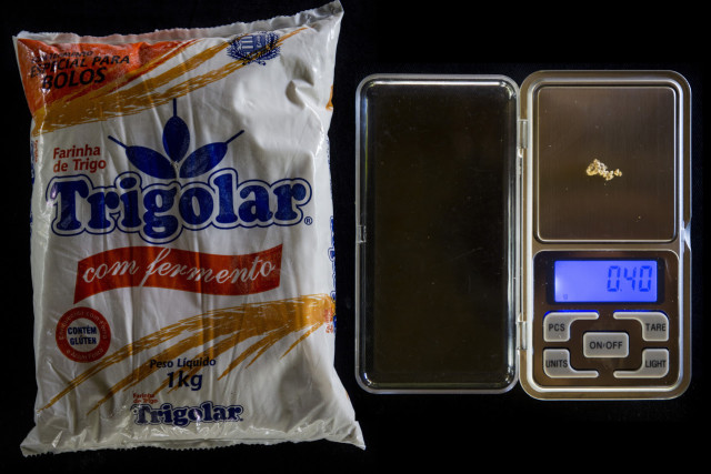 Un kilogramo de harina de trigo, importada de Brasil desde que la producción local falló: 0,40 gramos.