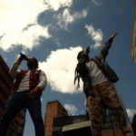 One Shot y Carlos Bracho rapeando por la Libertad