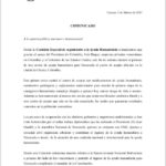 comunicado an ayuda humanitaria