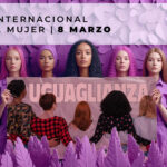 Design a 3D cardboard model showing women holding a large banner with empowering messages against gender violence, in shades of purple –ar 3:2 –stylize 1000 –v 6 Job ID: ea2a04a4-91f7-4944-a6cd-b729f2782ab3